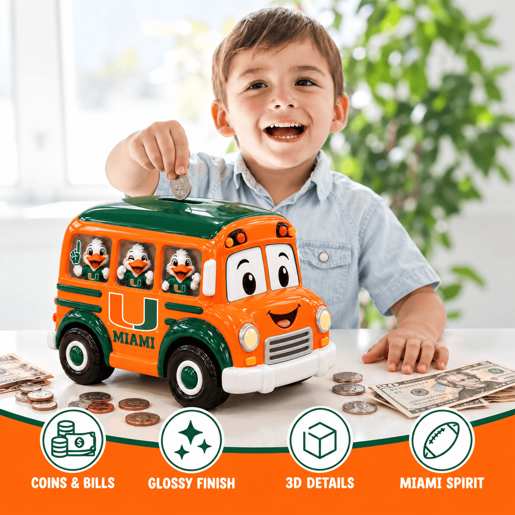 MHC School Bus Piggy Bank DNBN