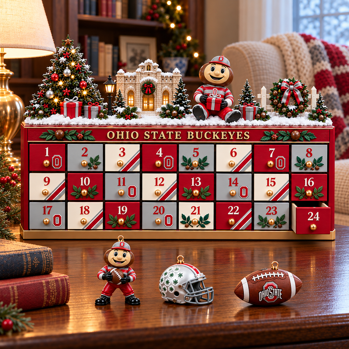 Premium OSB Christmas Wooden Advent Calendar TTMH
