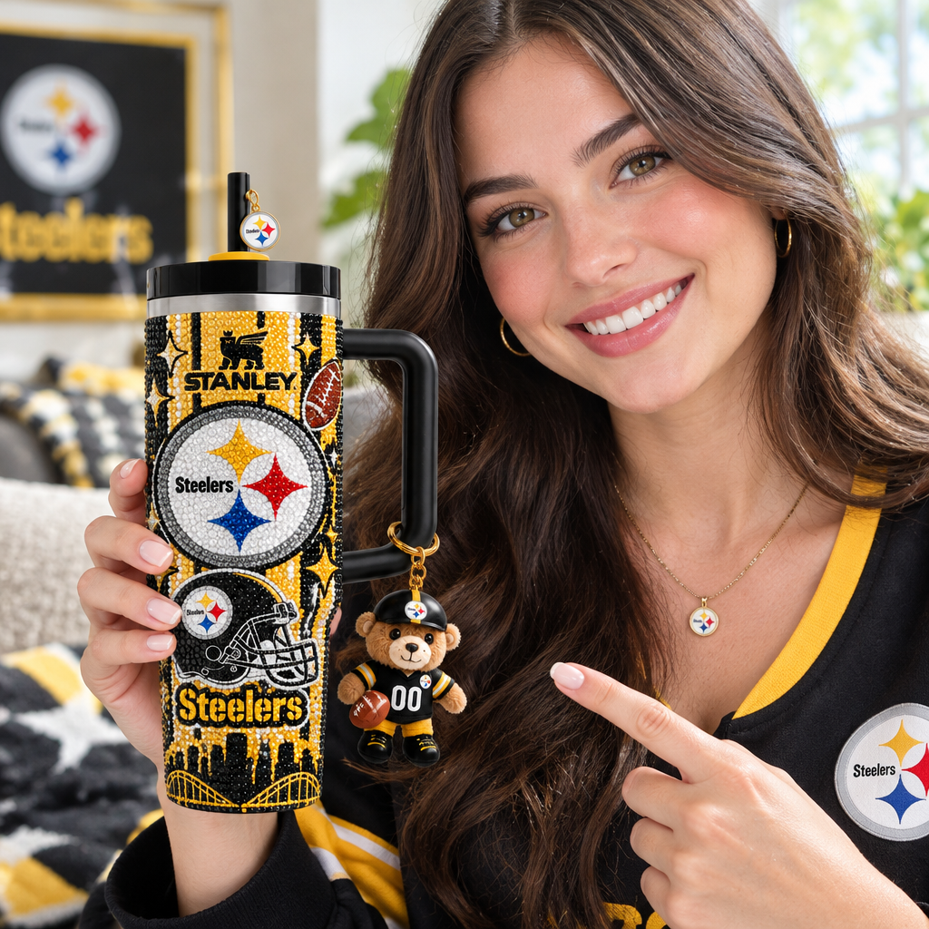 Pittsburgh Steelers 40oz Tumbler With Handle TTNL