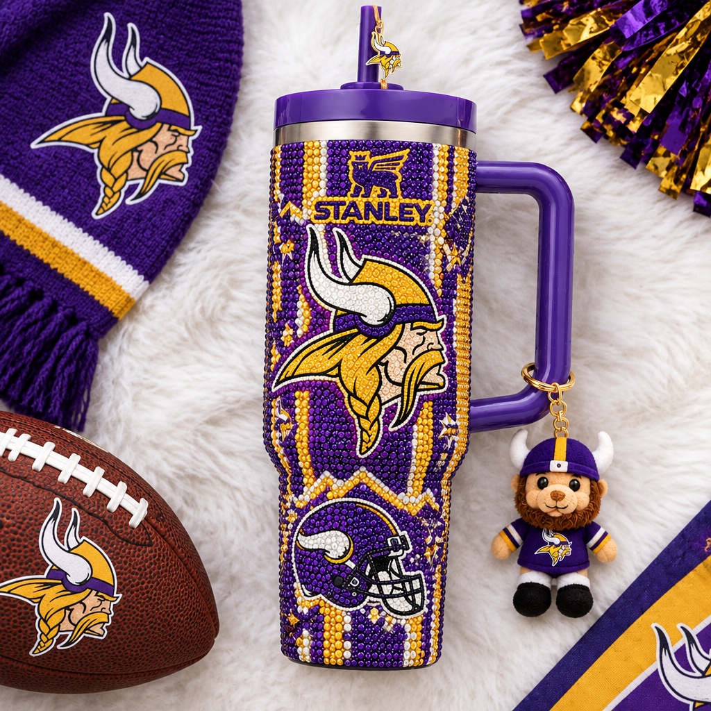Minnesota Vikings 40oz Tumbler With Handle TTNL