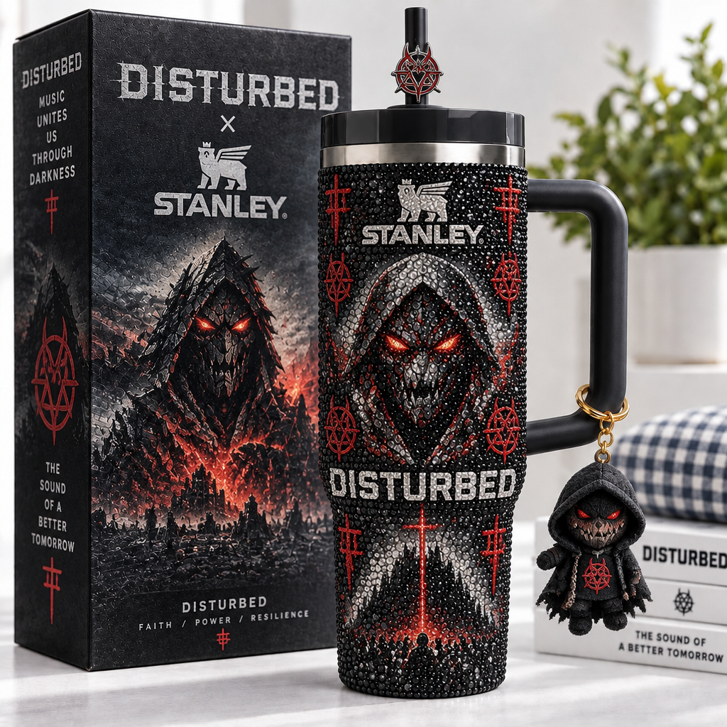 Disturbed 40oz Tumbler With Handle TTNL