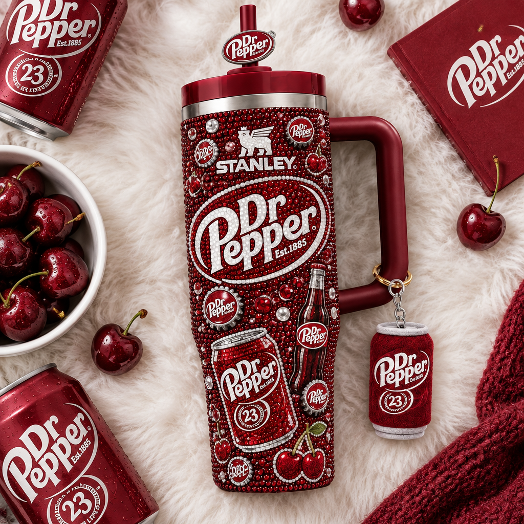 Dr Pepper 40oz Tumbler With Handle TTNL