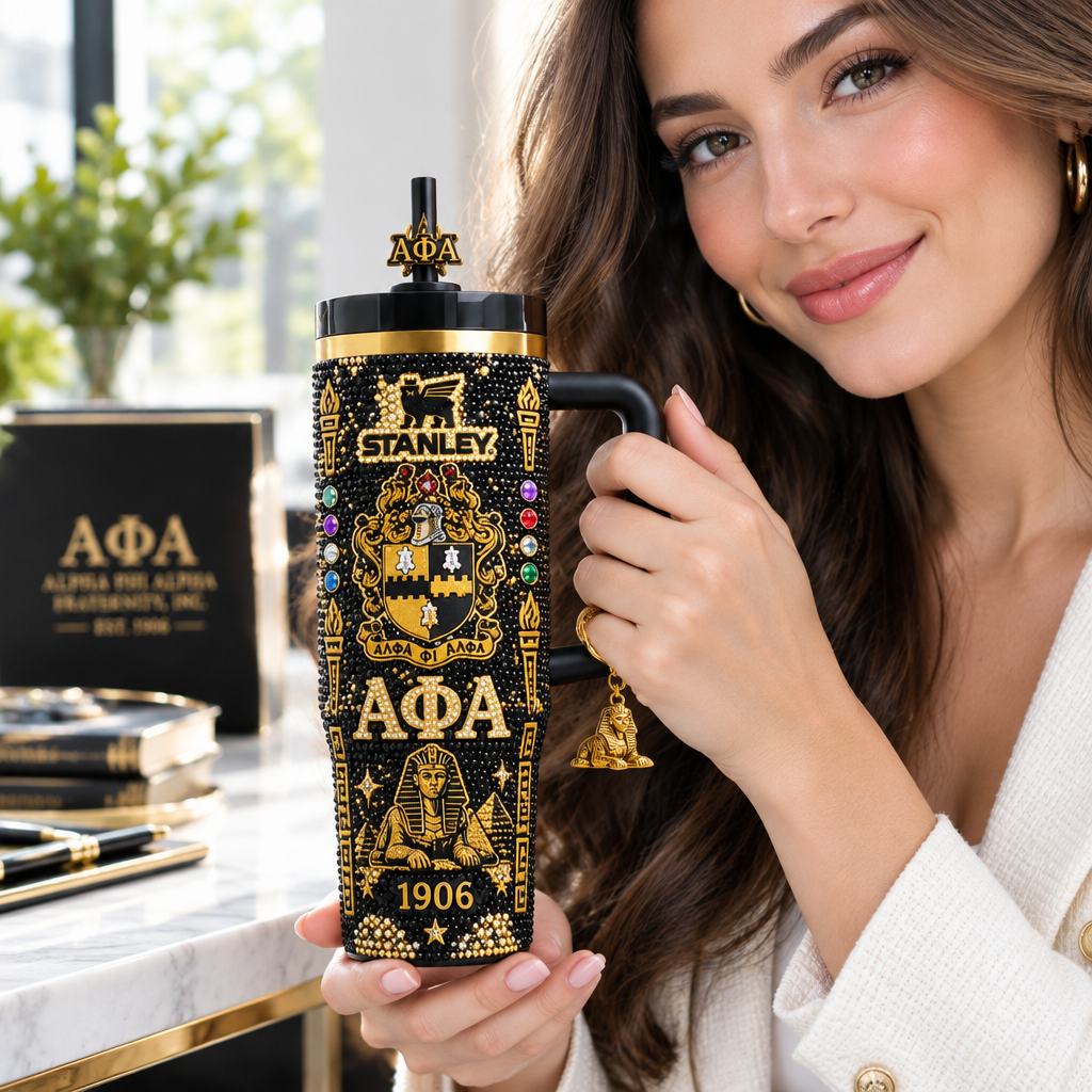 Alpha Phi Alpha 40oz Tumbler With Handle TTNL